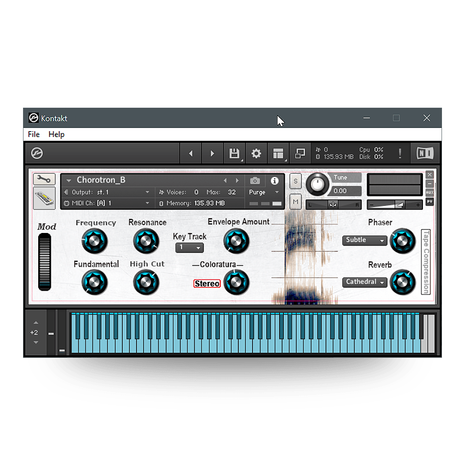 Noisy Michael - Chorotron Kontakt Instruments Software GUI Artwork