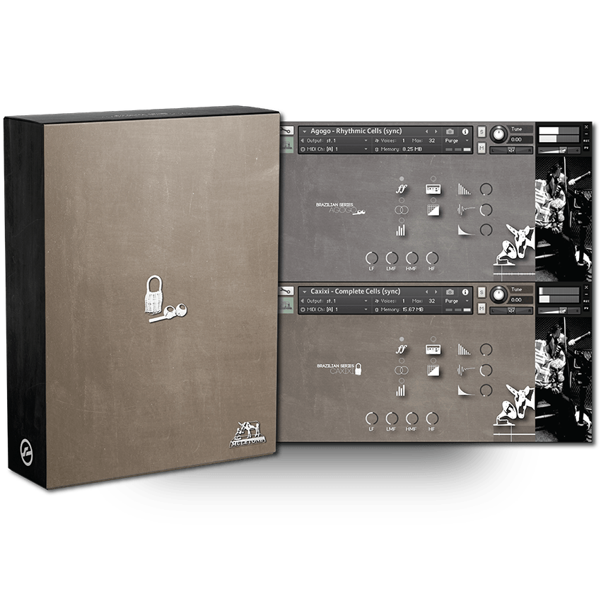 Muletone Audio - Brazilian Series: Caxixi and Agogo Kontakt Instruments Software GUI Artwork