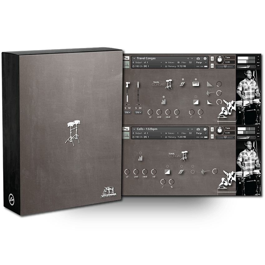 Muletone Audio - Travel Congas Kontakt Instruments Software GUI Artwork