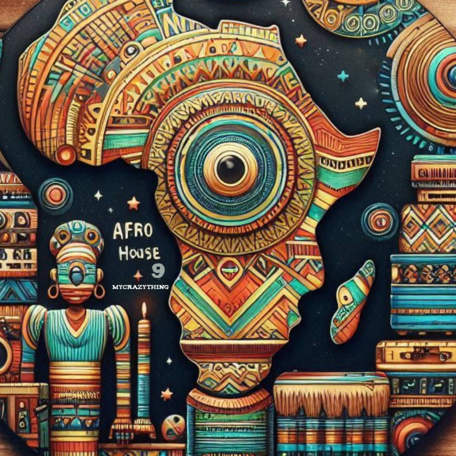 Mycrazything - Afro House Session Vol. 9 Sample Packs Software GUI Artwork