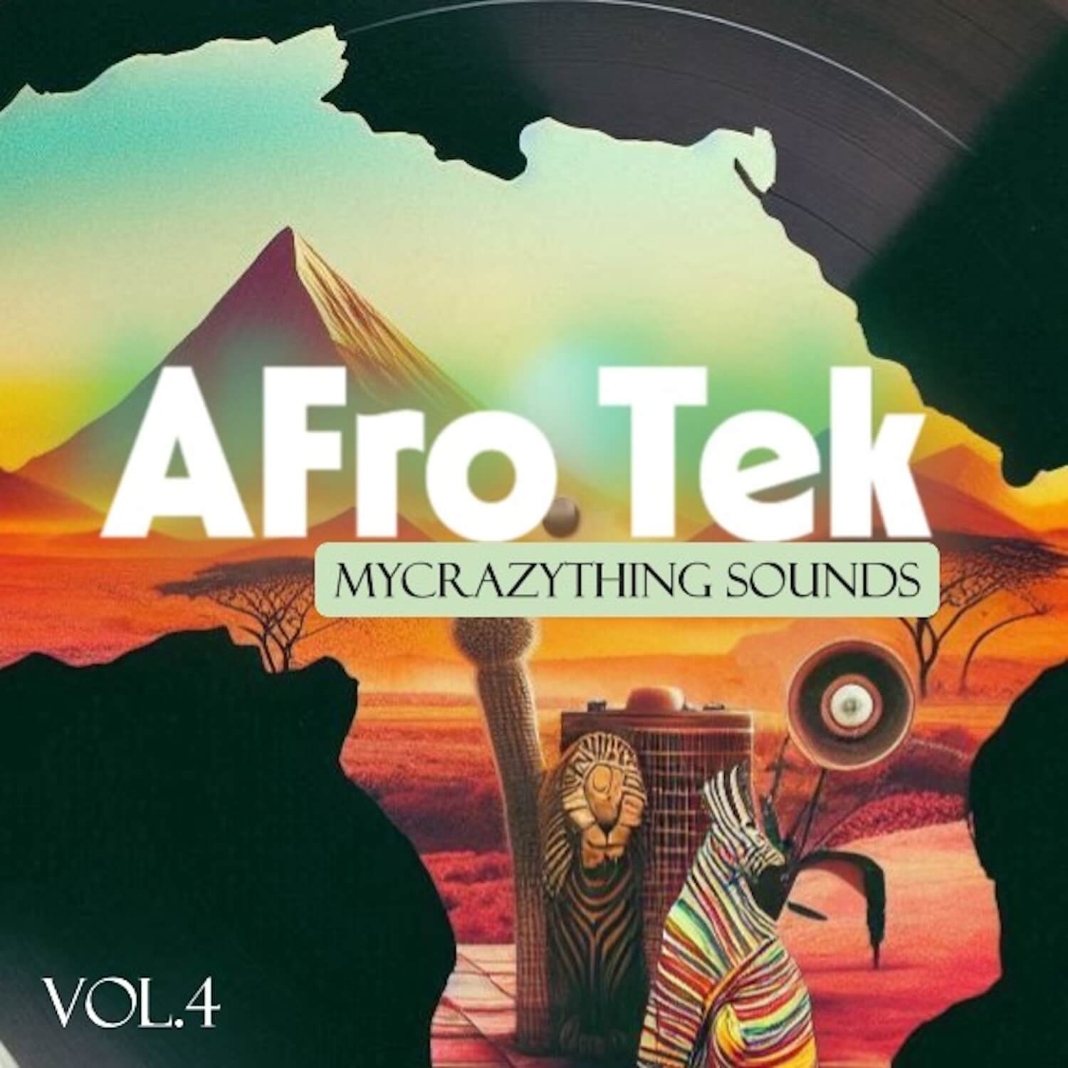 Mycrazything - Afro Tek Vol. 4 Sample Packs Software GUI Artwork