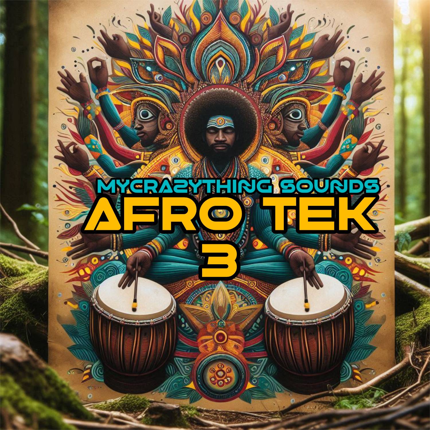 Mycrazything - Afro Tek Vol. 3 Sample Packs Software GUI Artwork