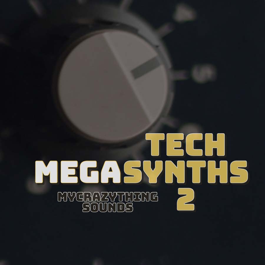 Mycrazything - Mega Tech Synths 2 Sample Packs Software GUI Artwork
