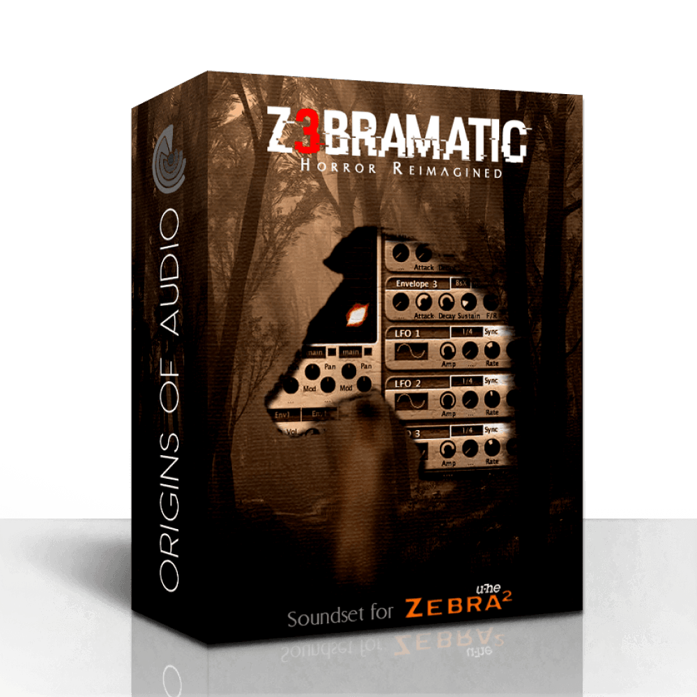 Origins of Audio - Z3bramatic: Horror Reimagined - Zebra Presets Software GUI Artwork