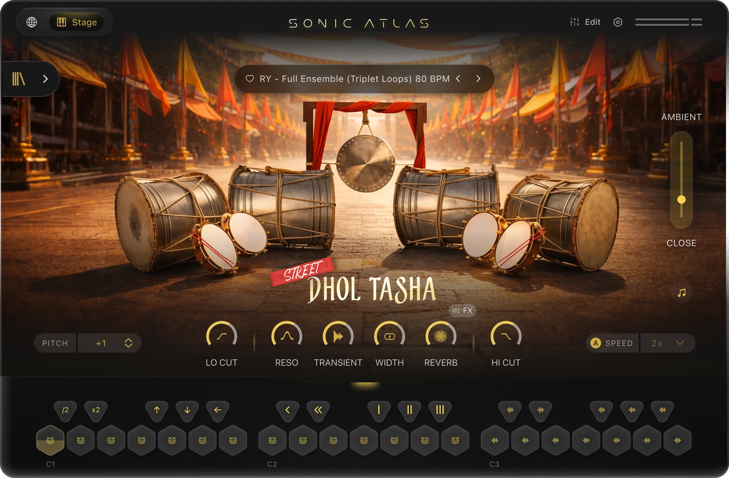 Pitch Innovations - Streets of North India - Dhol Tasha Kit Plugins & FX Software GUI Artwork