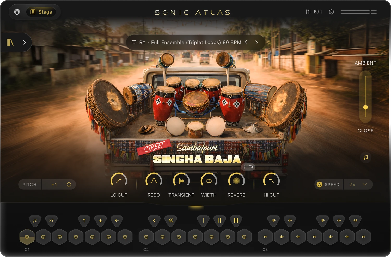 Pitch Innovations - Streets of North India - Sambalpuri Singha Baja Kit Plugins & FX Software GUI Artwork