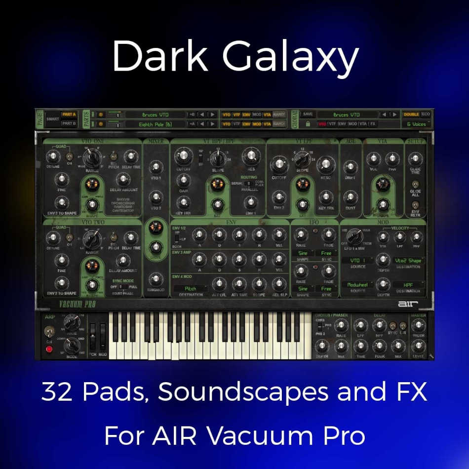 PlanetP - Dark Galaxy Presets Software GUI Artwork