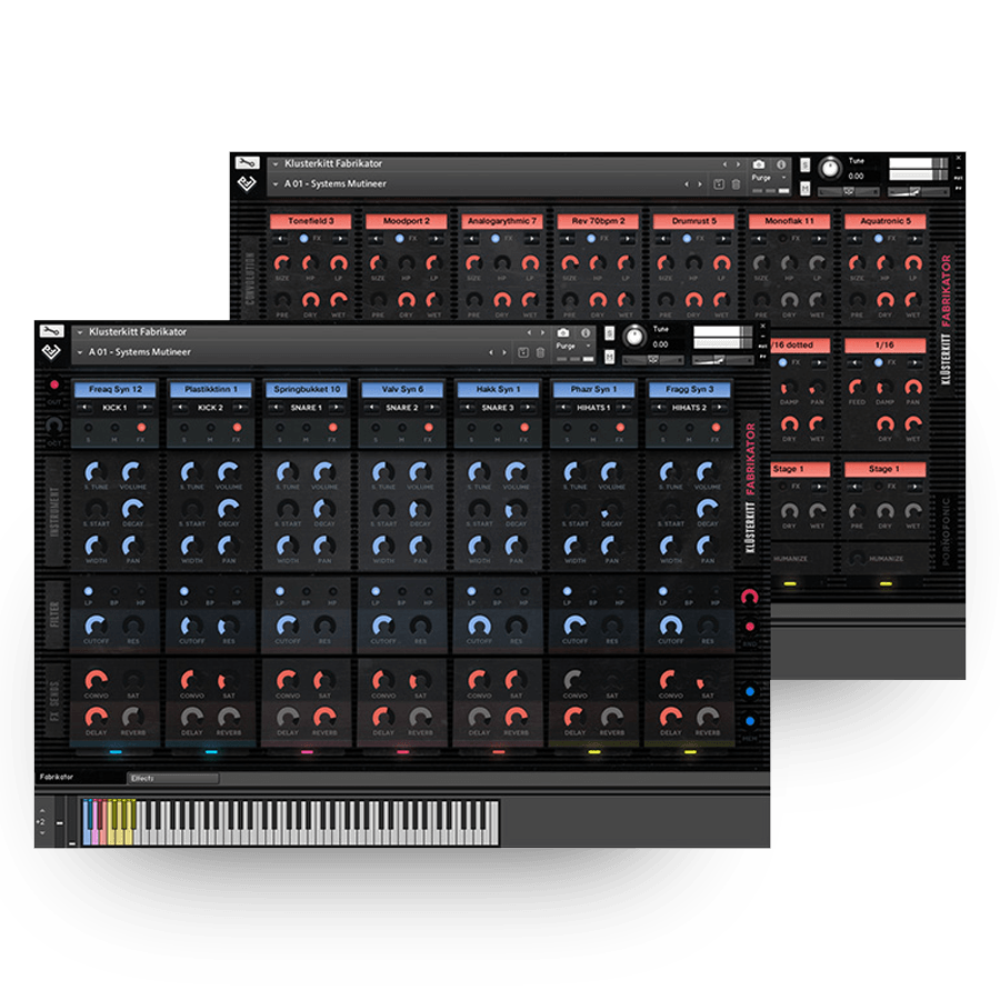 Pornofonic Instruments - Fabrikator Kontakt Instruments Software GUI Artwork