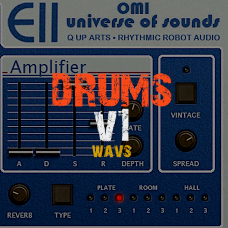 Q Up Arts - OMI EII Universe of Sounds V1 - Drum WAVs Sample Packs Software GUI Artwork