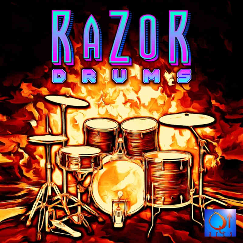 Q Up Arts - RaZoR Drums Sample Packs Software GUI Artwork