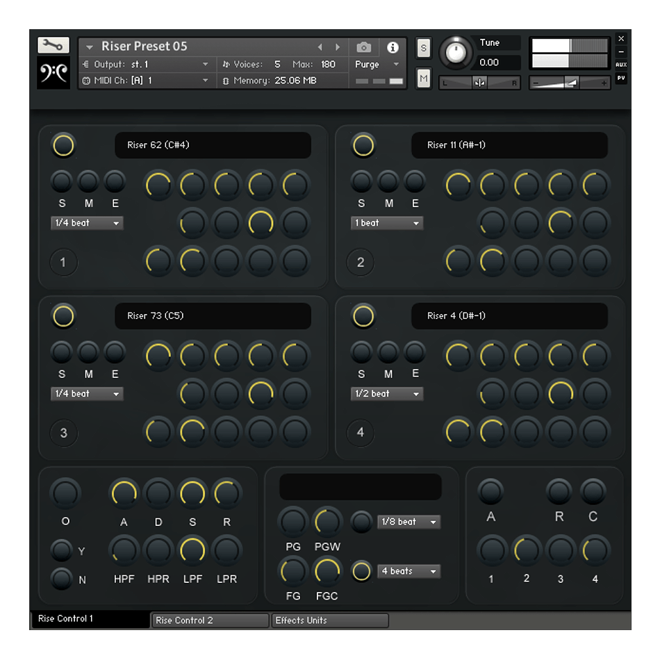 Replika Sound - Muralis Rise & Ping Kontakt Instruments Software GUI Artwork