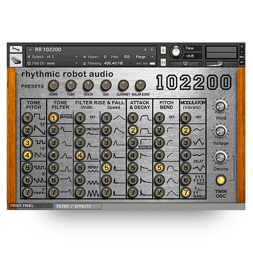 Rhythmic Robot - 102200 Kontakt Instruments Software GUI Artwork