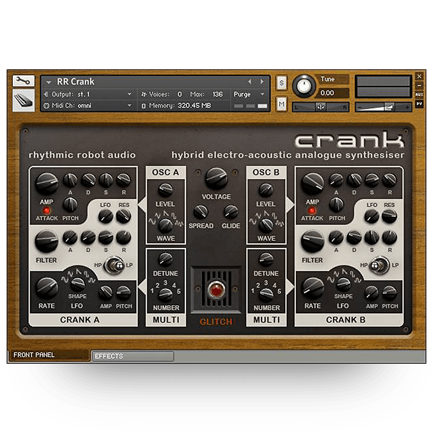 Rhythmic Robot - Crank Kontakt Instruments Software GUI Artwork