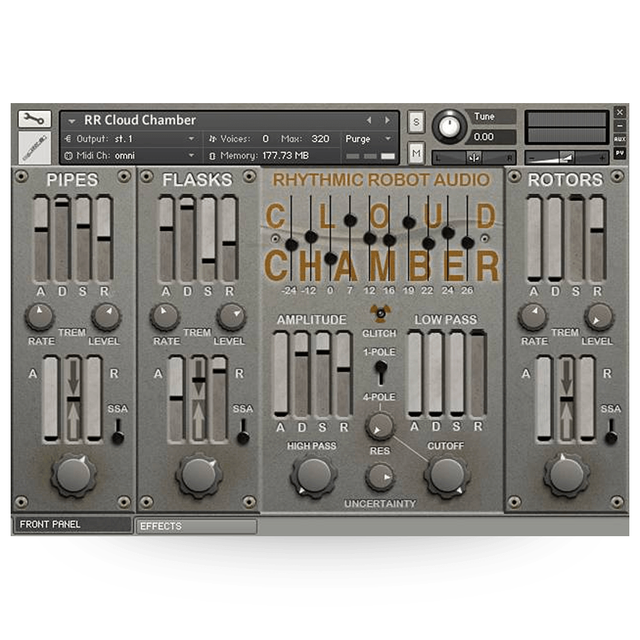 Rhythmic Robot - Cloud Chamber Kontakt Instruments Software GUI Artwork