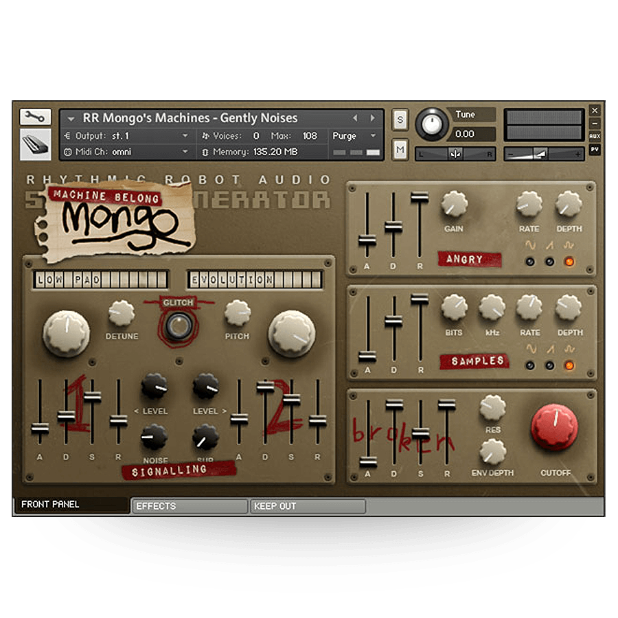 Rhythmic Robot - Mongos Machines Kontakt Instruments Software GUI Artwork
