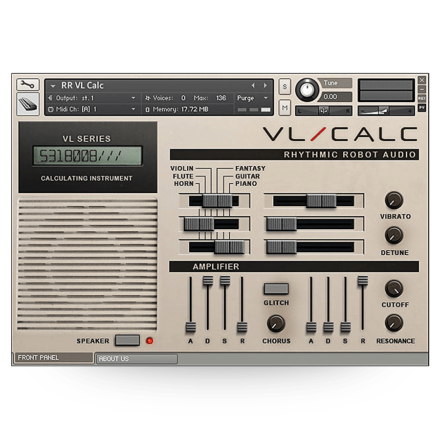 Rhythmic Robot - VL Calc Kontakt Instruments Software GUI Artwork