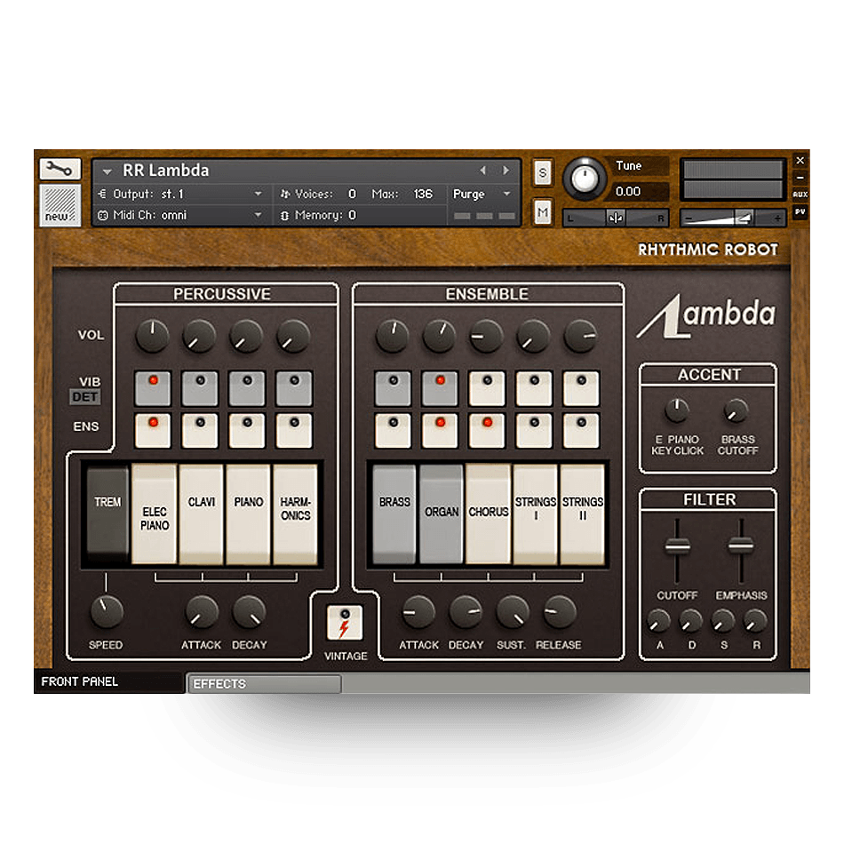Rhythmic Robot - Lambda Kontakt Instruments Software GUI Artwork