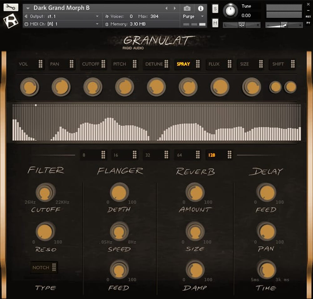 Rigid Audio - Granulat Kontakt Instruments Software GUI Artwork
