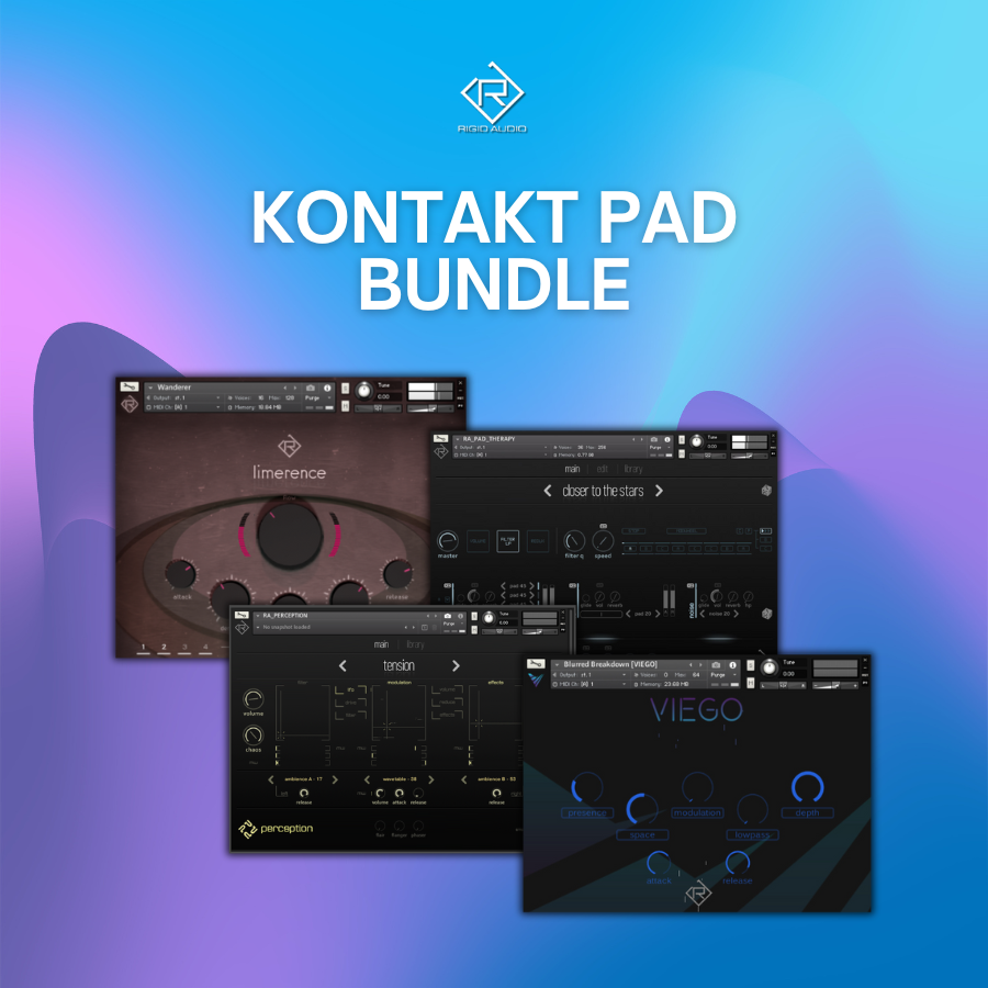 Rigid Audio - Kontakt Pad Bundle Kontakt Instruments Software GUI Artwork