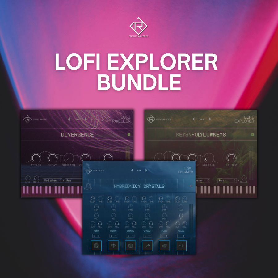 Rigid Audio - Lofi Explorer Bundle Plugins & FX Software GUI Artwork