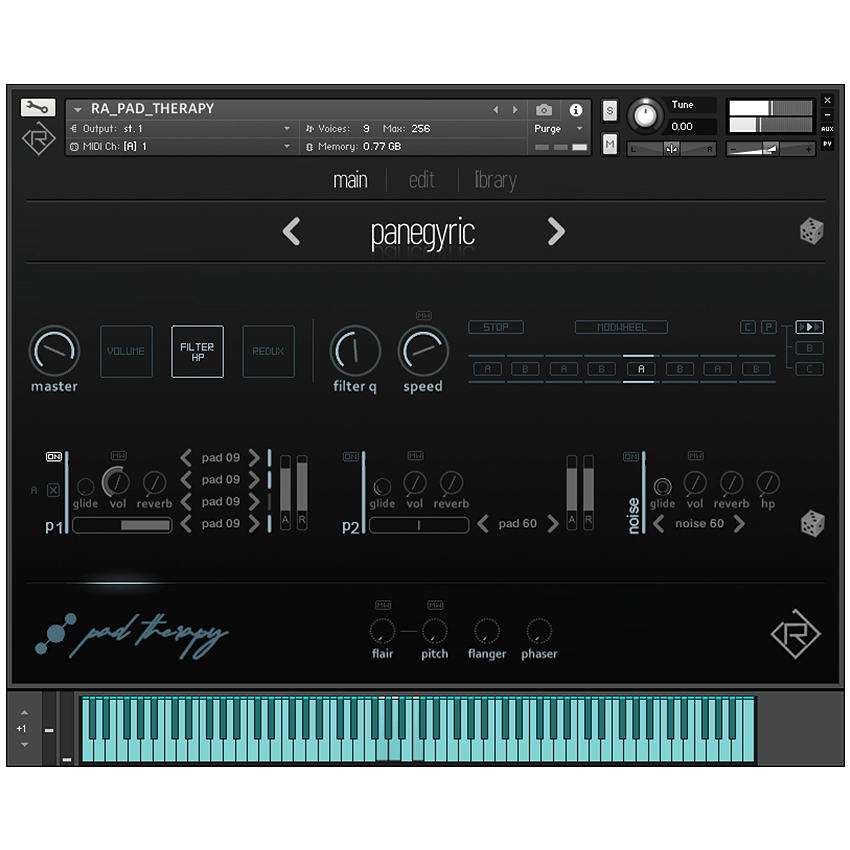 Rigid Audio - Pad Therapy Kontakt Instruments Software GUI Artwork