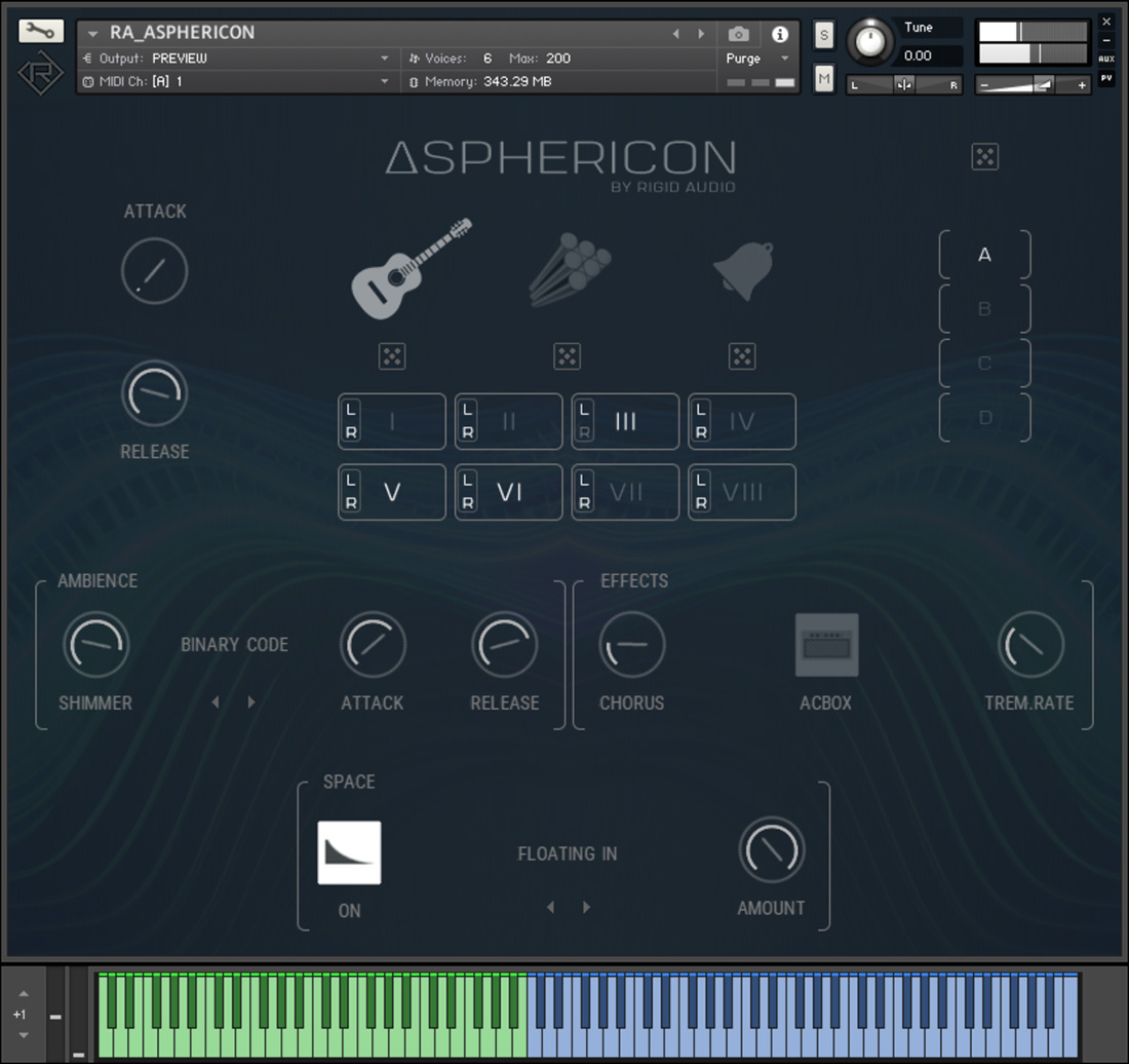 Rigid Audio - Asphericon Kontakt Instruments Software GUI Artwork