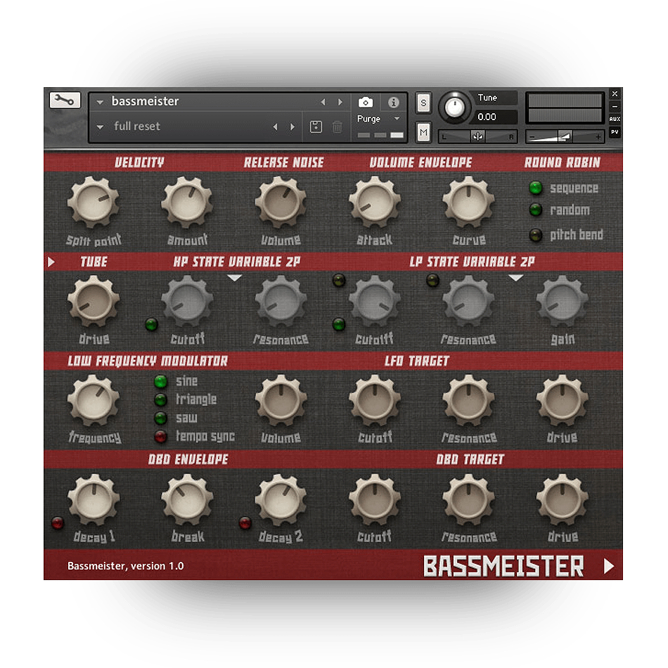 SzcZ - Bassmeister Kontakt Instruments Software GUI Artwork