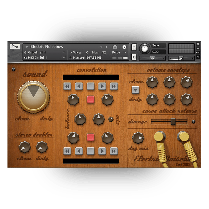 SzcZ - Electric Noisebow Kontakt Instruments Software GUI Artwork