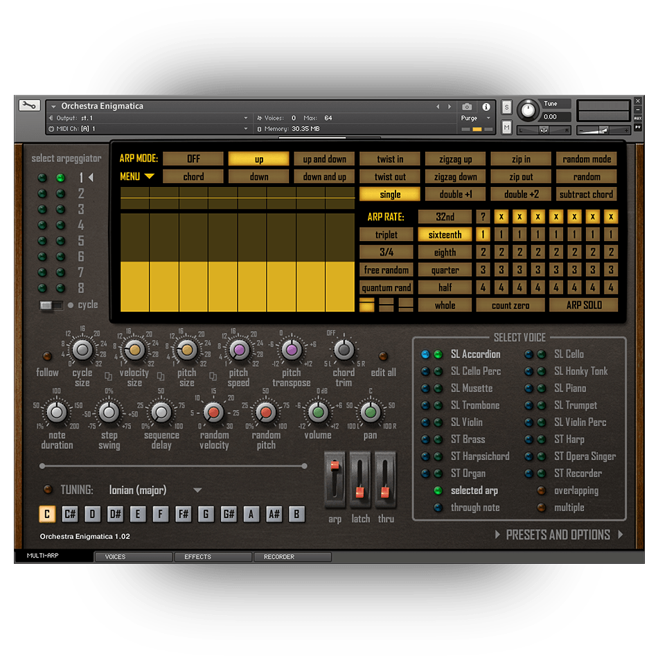 SzcZ - Orchestra Enigmatica Kontakt Instruments Software GUI Artwork