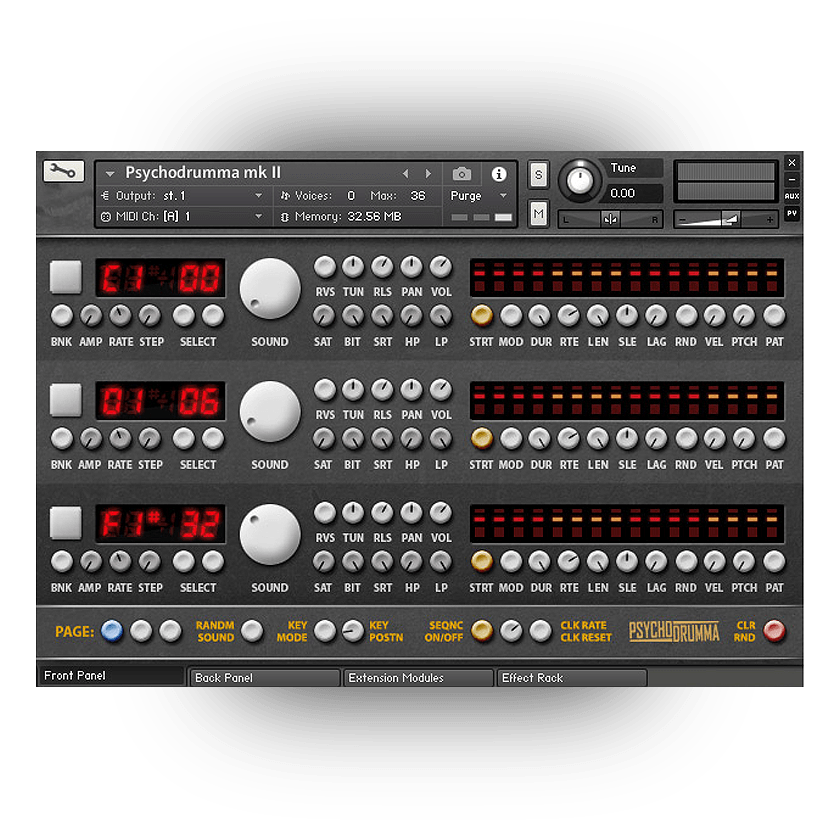 SzcZ - Psychodrumma MKII Kontakt Instruments Software GUI Artwork