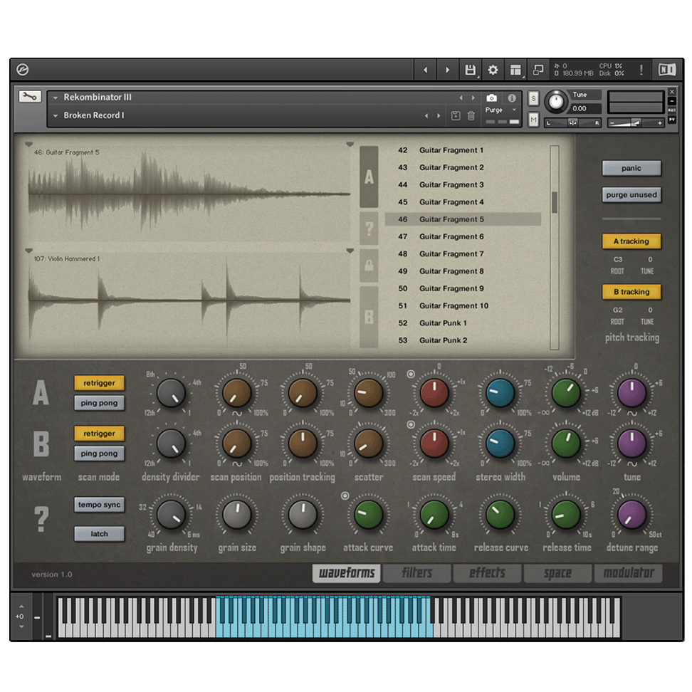 SzcZ - ReKombinator III Kontakt Instruments Software GUI Artwork
