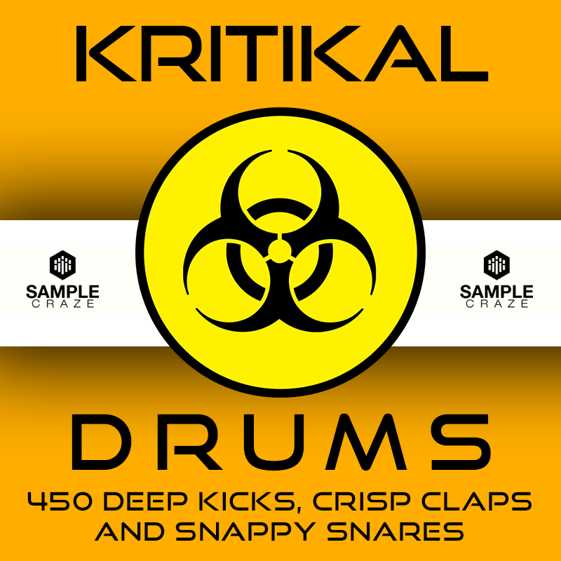 Samplecraze - Kritikal Drums Sample Packs Software GUI Artwork