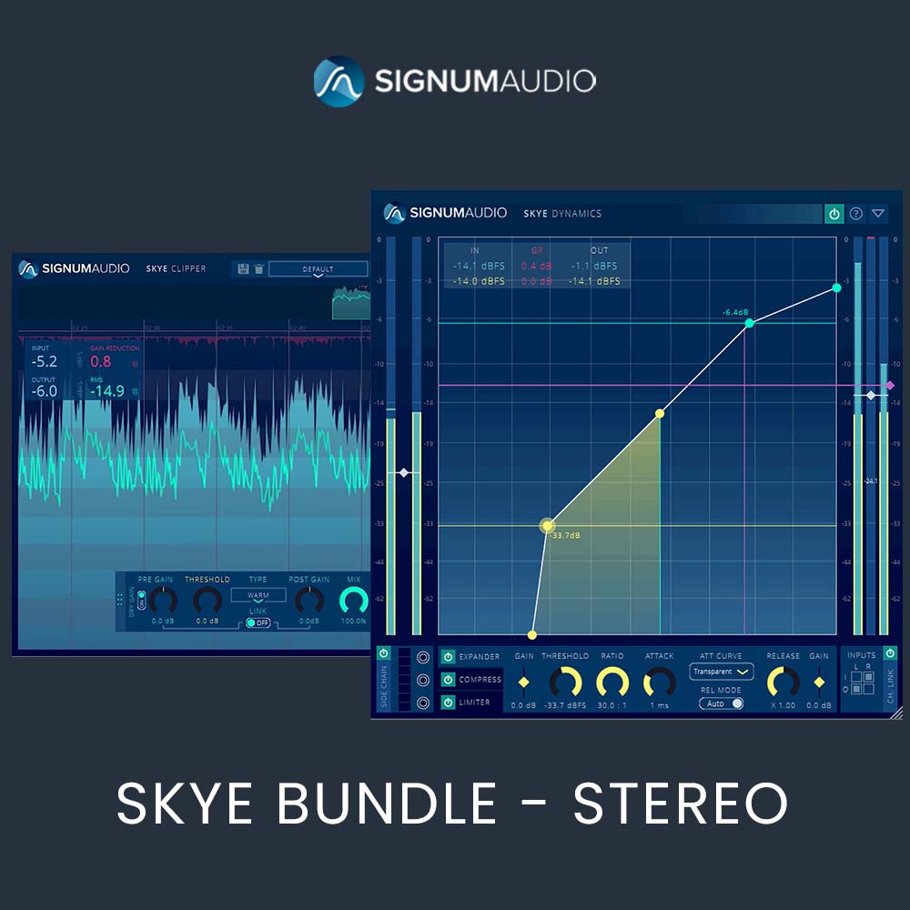 Signum Audio - SKYE Bundle - Stereo Plugins & FX Software GUI Artwork