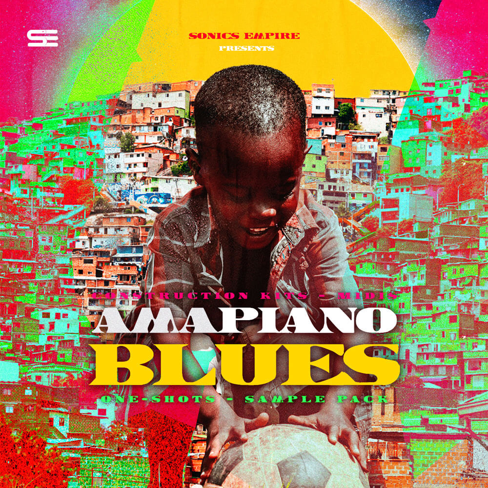 Sonics Empire - Amapiano Blues Sample Packs Software GUI Artwork