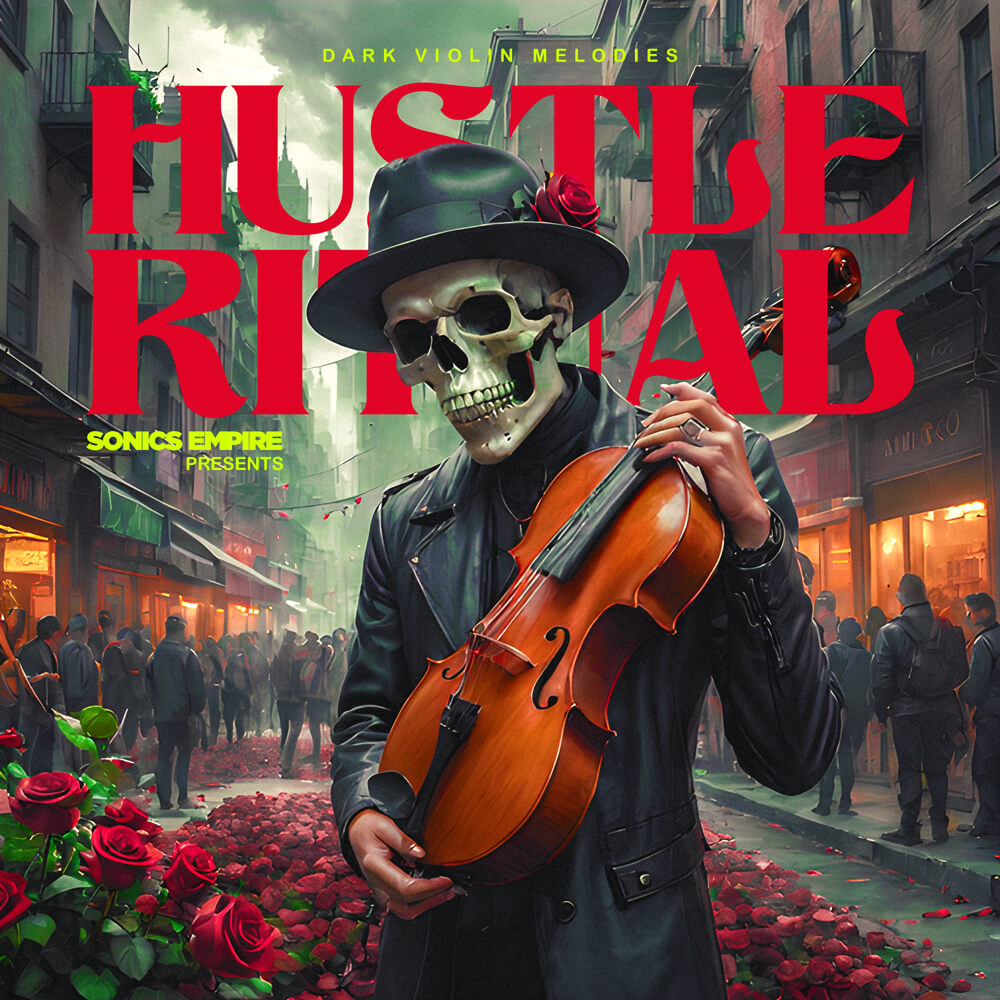 Sonics Empire - Hustle Ritual – Dark Violin Melodies Sample Packs Software GUI Artwork