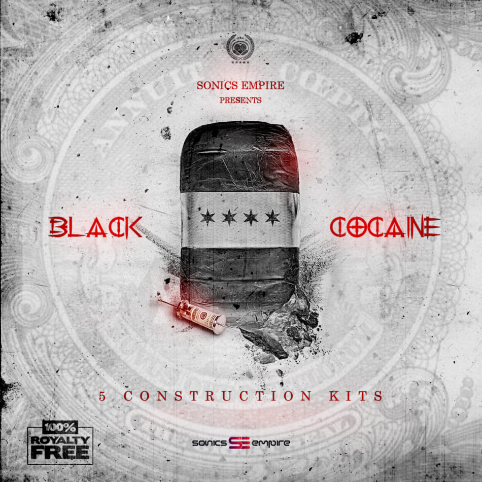 Sonics Empire - Black Cocaine Sample Packs Software GUI Artwork