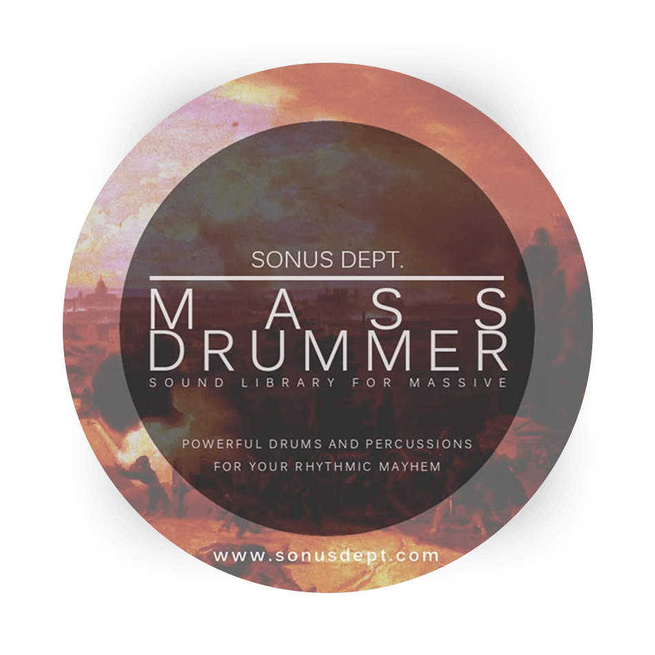 Sonus Dept - Mass Drummer Presets Software GUI Artwork