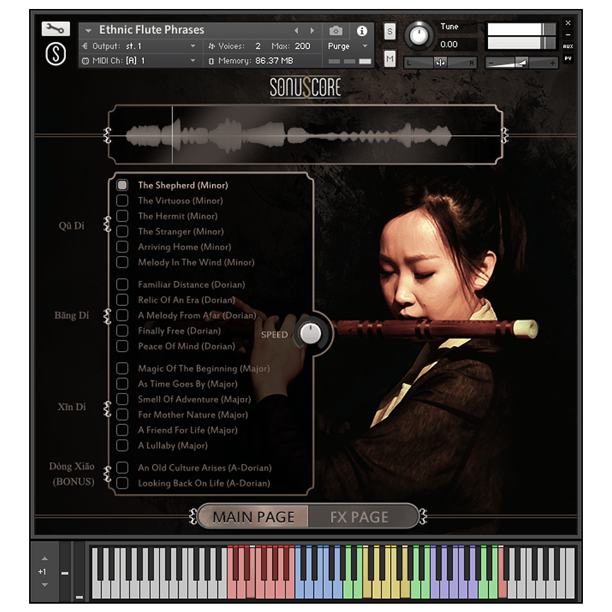Sonuscore - Ethnic Flute Phrases Kontakt Instruments Software GUI Artwork