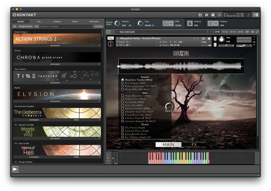 Sonuscore - Mongolian Voices - Ancient Phrases Kontakt Instruments Software GUI Artwork