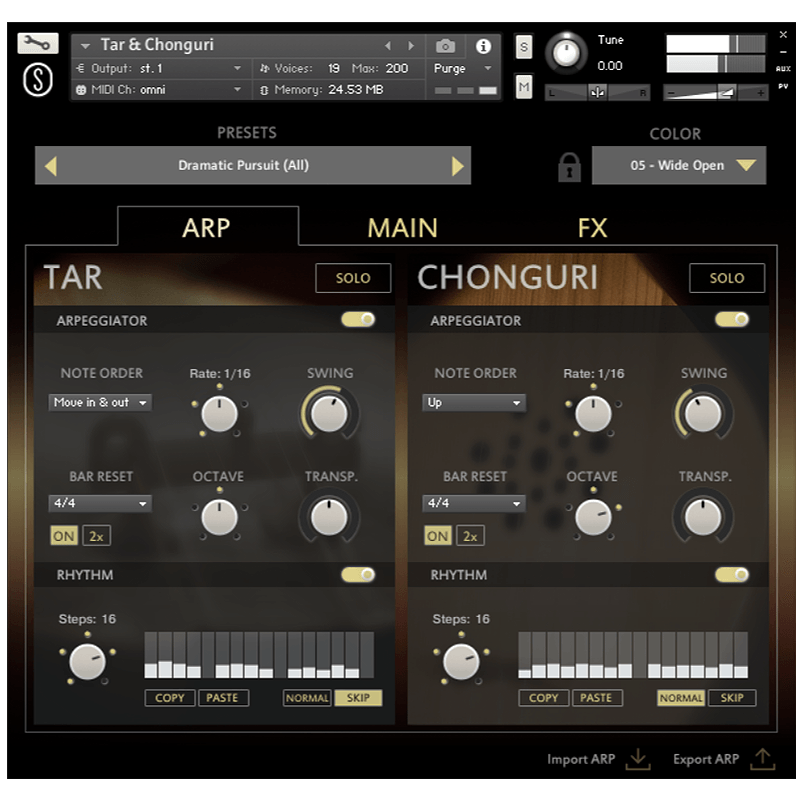 Sonuscore - Origins Vol.7: Tar & Chonguri Kontakt Instruments Software GUI Artwork
