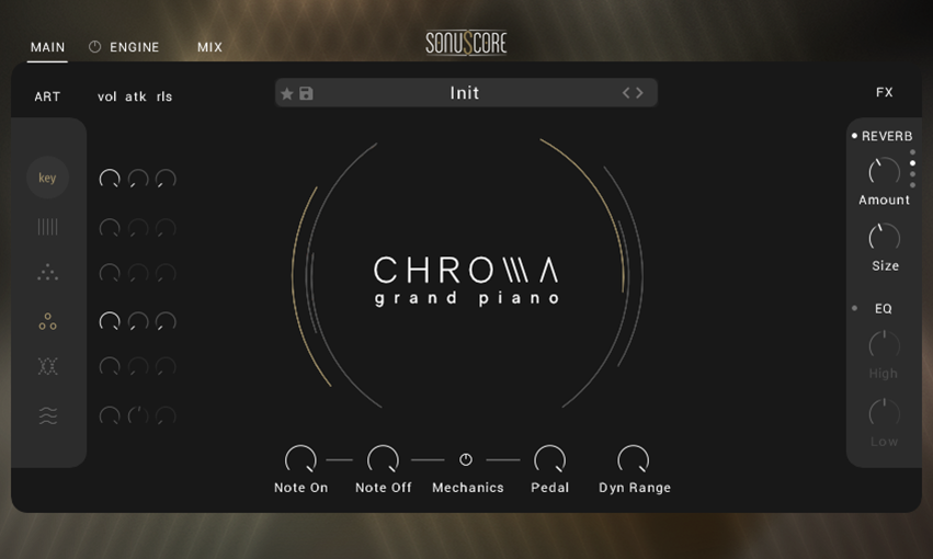 Sonuscore - Chroma - Grand Piano Kontakt Instruments Software GUI Artwork