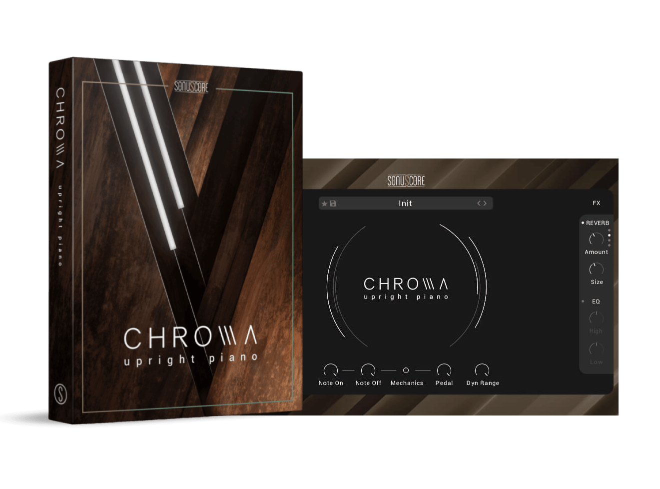 Sonuscore - Chroma - Upright Piano Kontakt Instruments Software GUI Artwork