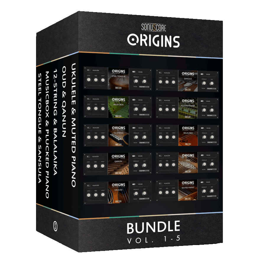 Sonuscore - Origins Bundle Vol. 1-5 Kontakt Instruments Software GUI Artwork