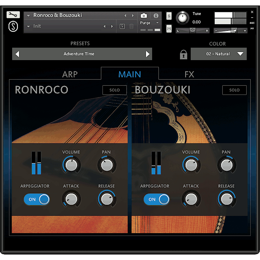 Sonuscore - Origins Vol. 9: Ronroco & Bouzouki Kontakt Instruments Software GUI Artwork