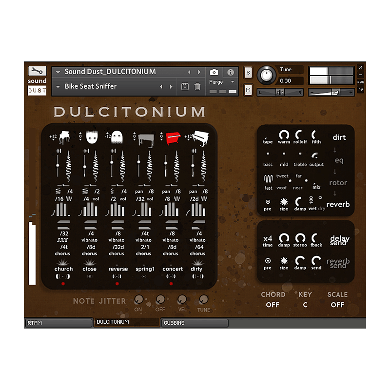 Sound Dust - Dulcitonium Kontakt Instruments Software GUI Artwork