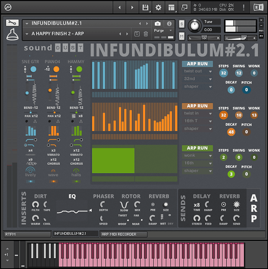 Sound Dust - Infundibulum 2.1 Kontakt Instruments Software GUI Artwork