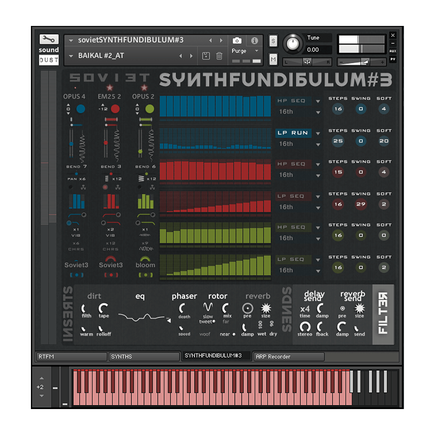 Sound Dust - Synthfundibulum 3 Kontakt Instruments Software GUI Artwork