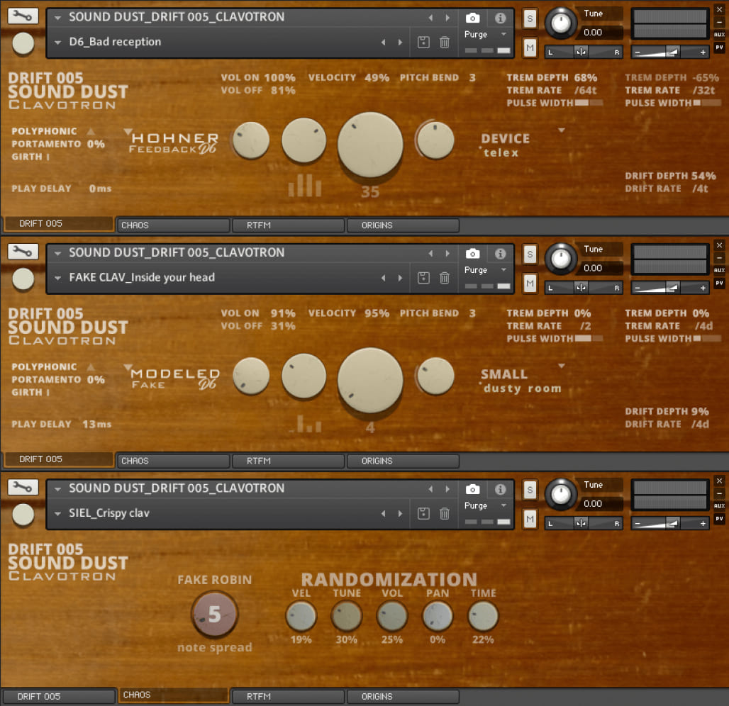 Sound Dust - Drift 005 Kontakt Instruments Software GUI Artwork