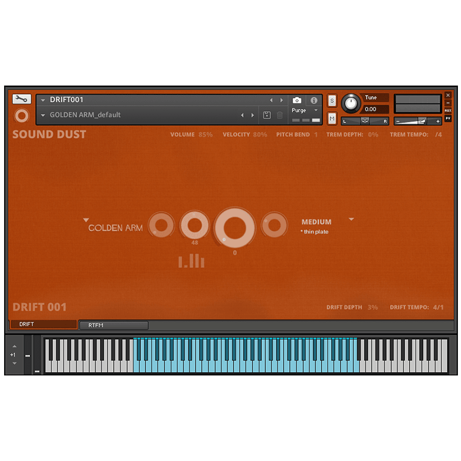 Sound Dust - Drift 001 Kontakt Instruments Software GUI Artwork
