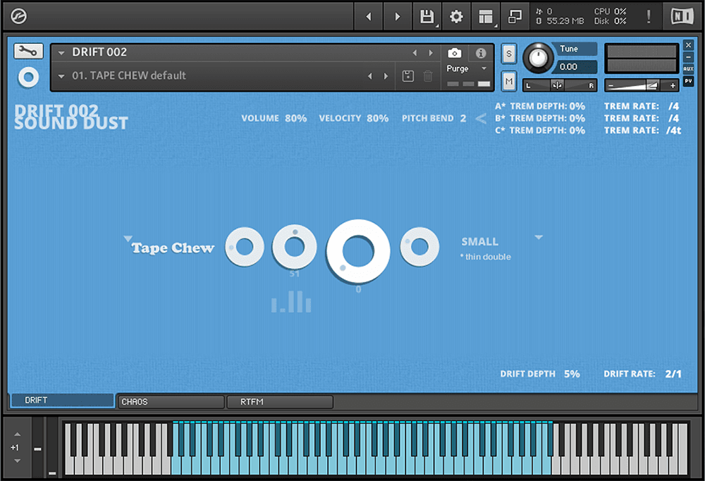 Sound Dust - Drift 002 Kontakt Instruments Software GUI Artwork